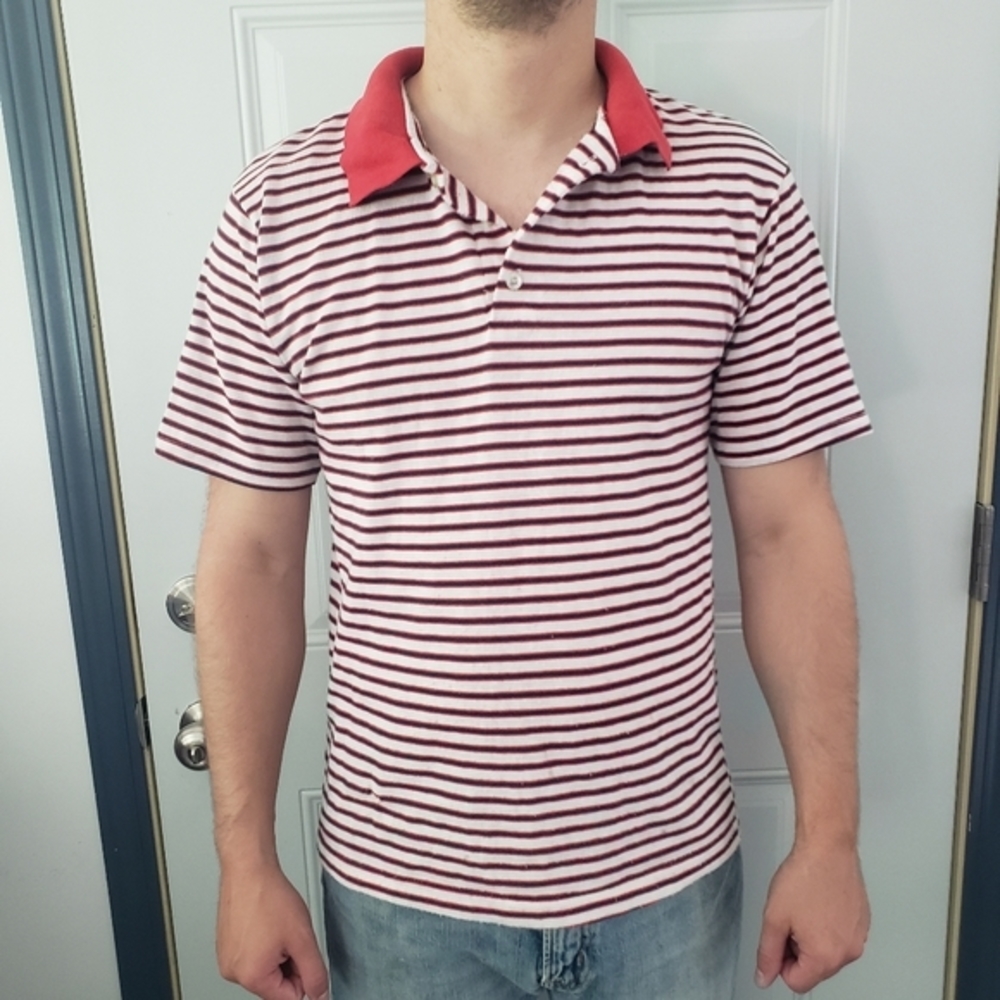 Vintage 80s Striped Polo